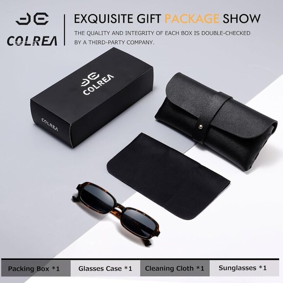 🆕Women Black Rectangle Trendy Retro Small Square Protection Shades Sunglasses - Picture 6 of 6